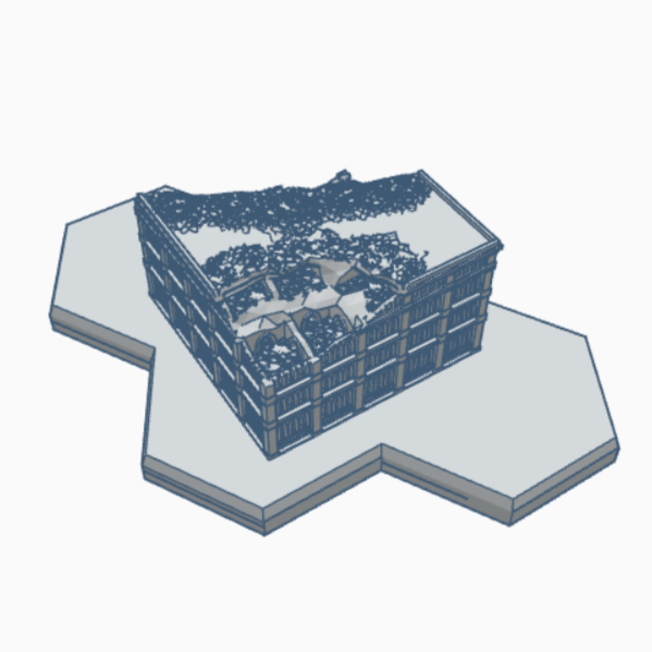 Gothic Ruined Building 118 Hex Map Scale HMSGR118
